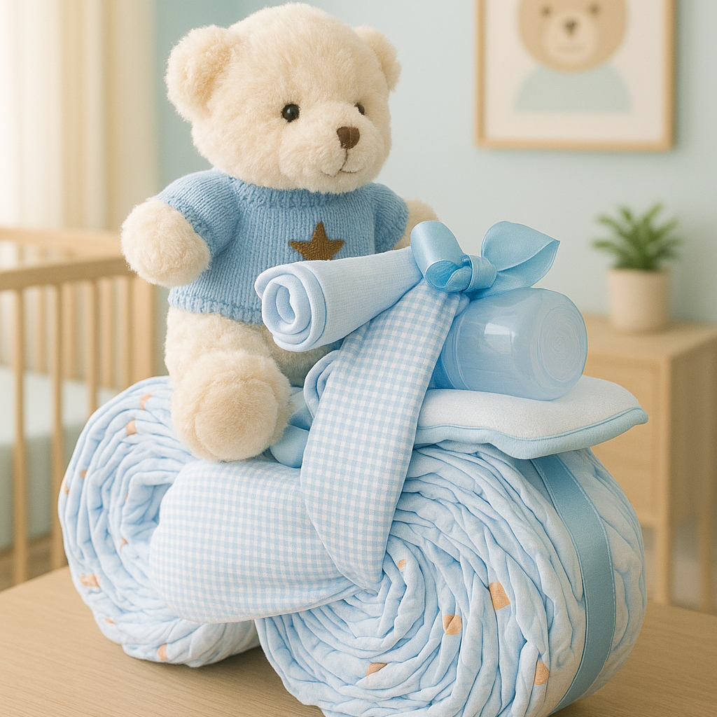 Motorcycle Diaper Cake | Baby Boy Gift